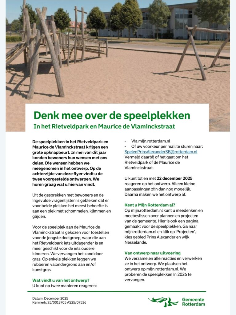 Praat mee over speelplekken